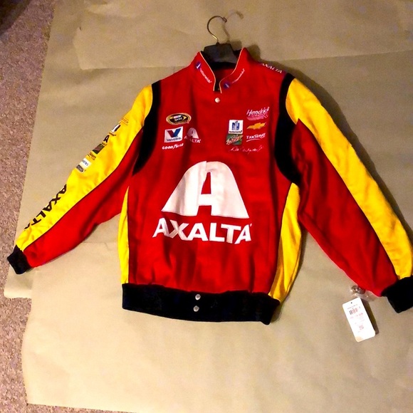 Nascar Other - NASCAR, #88 Dale Jr, AXALTA, racing jacket. Size Medium. Red and yellow
